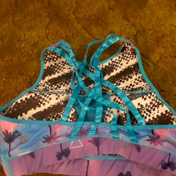 Chestee, palm tree sports bra size 12. - Picture 2 of 2
